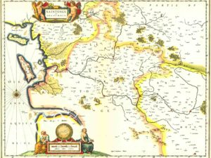 Willem and Joan Blaeu Map, Le Mans, France, 17th century