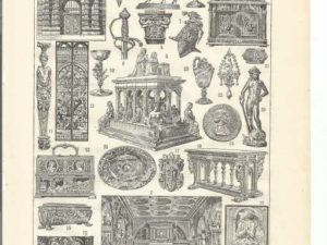 Letter A images, 1922 Larousse dictionary,