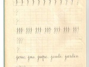 printable cursive french handwriting