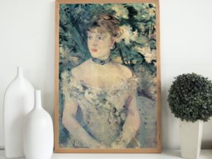 Berthe Morisot print, Jeune femme en toilette de Bal, 1879, France, Impressionist Art