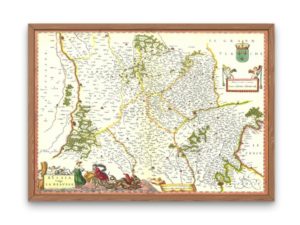 Willem and Joan Blaeu Map, Le Grande Perche, France, 17th century