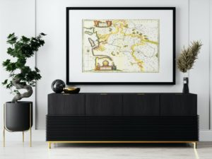 Willem and Joan Blaeu Map, Xaintonge, Saintonge, France, 17th century