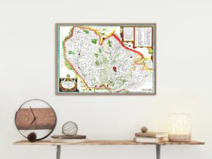 Willem and Joan Blaeu Map, Le Mans, France, 17th century