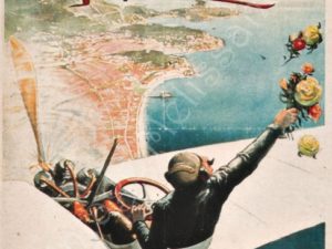 Nice Air Show, 1910, vintage advertising poster, French decor, framing, wall art