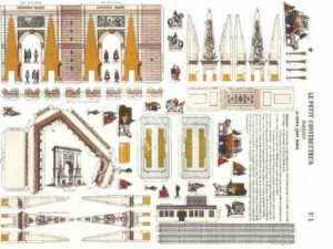 Printable Porte Saint Denis, Paris, Epinal, paper cut out, digital download