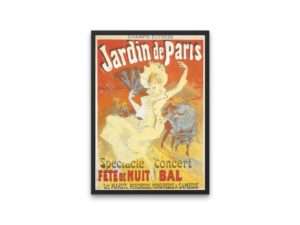 Jardin de Paris, Champs-Elysées, Belle Époque, vintage advertising poster, Jules Cheret, French decor, framing, wall art