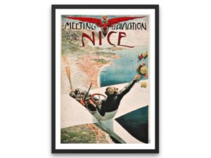 Nice Air Show, 1910, vintage advertising poster, French decor, framing, wall art