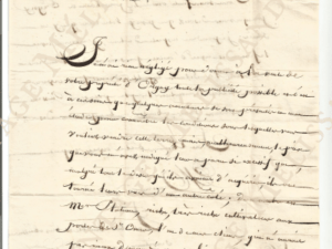Digital download of a 1827 letter to the Marquis de Biencourt with beautiful calligraphy